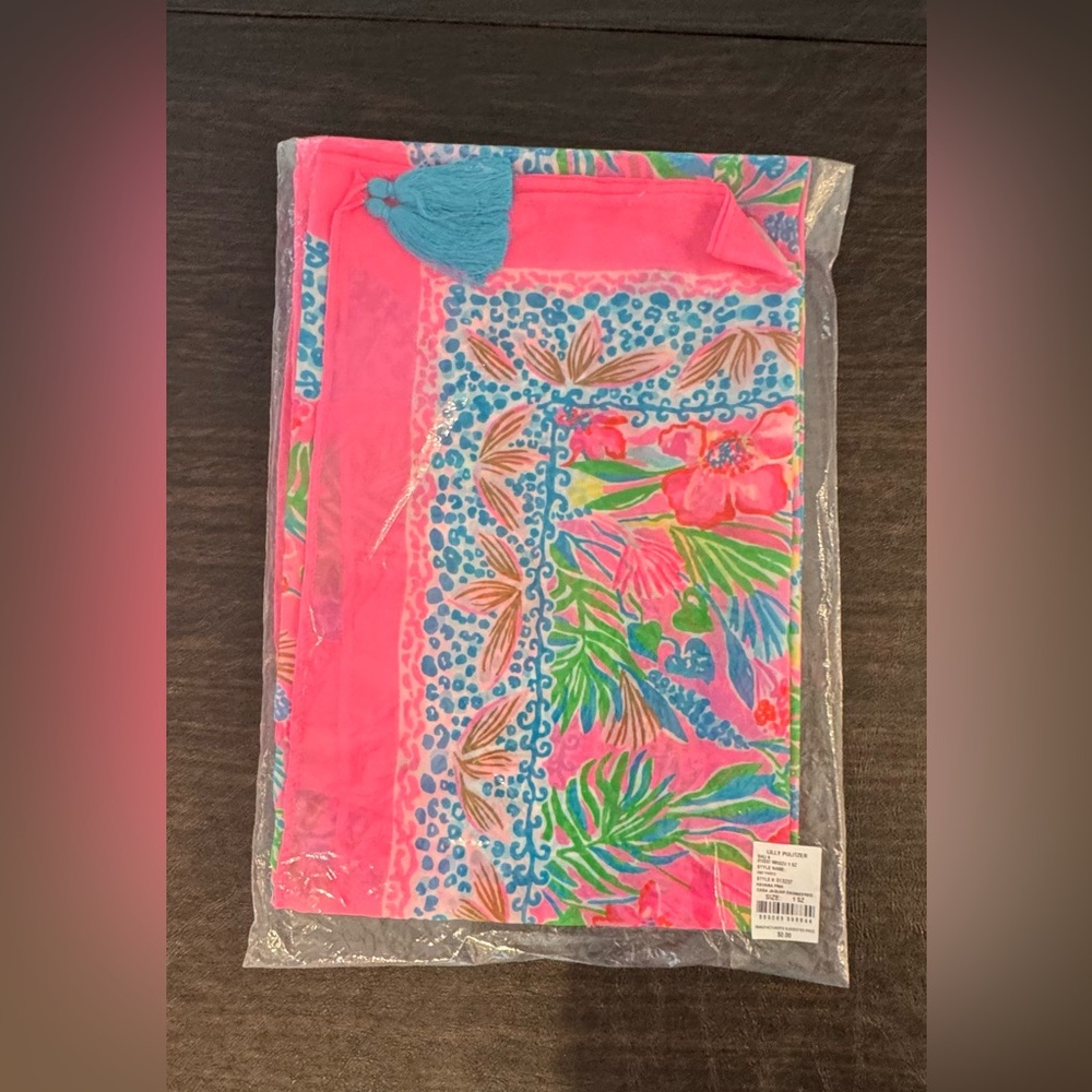 NWT Lilly Pulitzer Havana Pink Casa Jaguar Swim Pareo - Picture 2 of 2